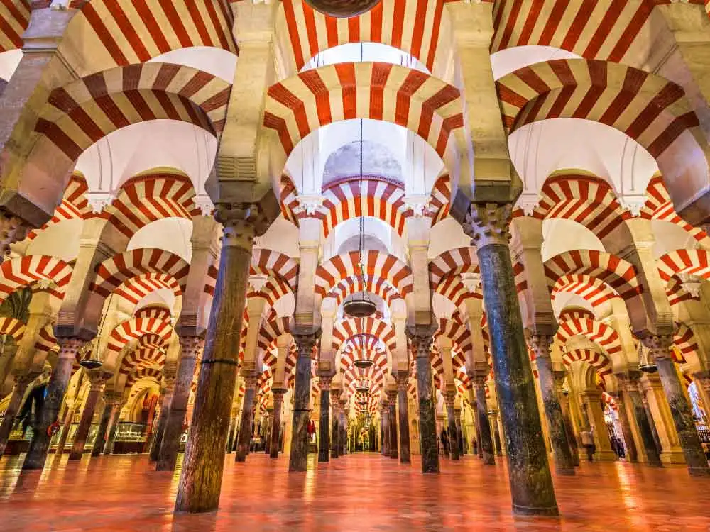 Arches inside the Mosque of Córdoba